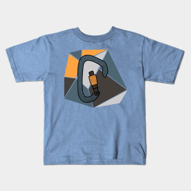 Carabiner Kids T-Shirt by annagocza